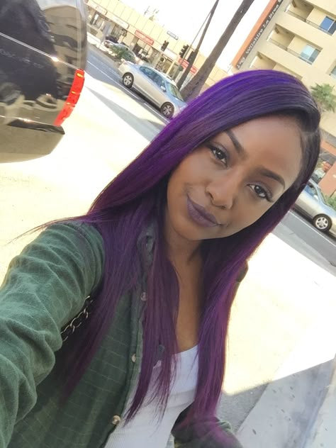 Justine Skye wearing Obsidian Silk Straight by L’Avant Garde Hair