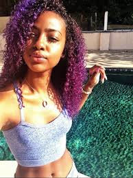 Justine Skye wearing Petite Kurly, second view